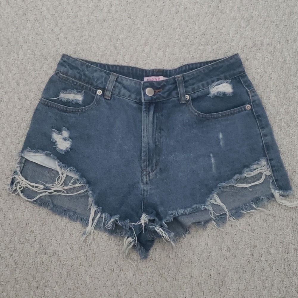 SUPRE high waisted jean shorts